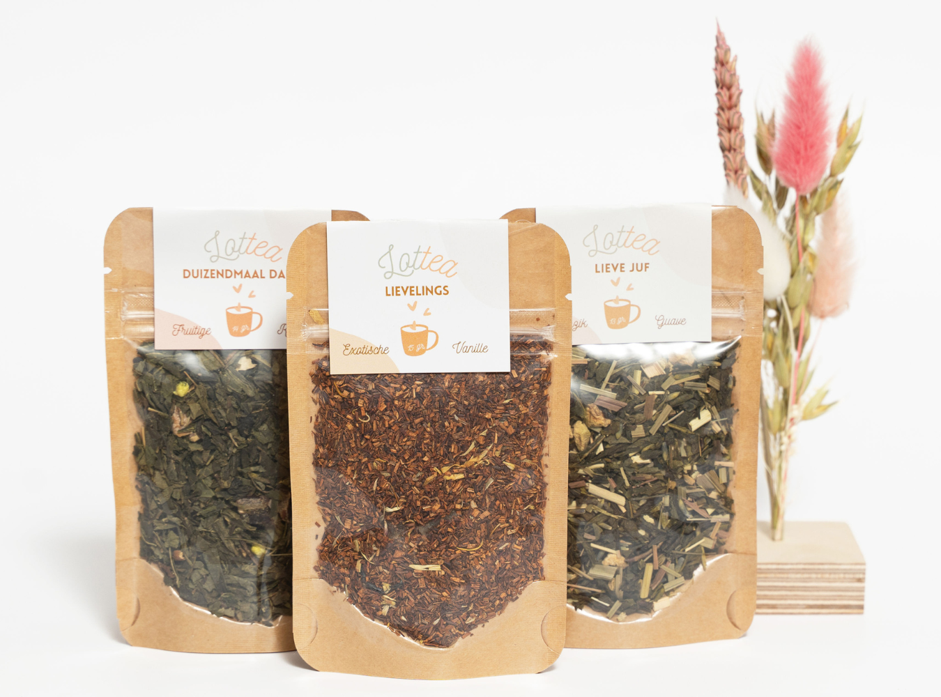 Lottea verse thee, een speciaal cadeautje voor de juf met lieve juf thee.