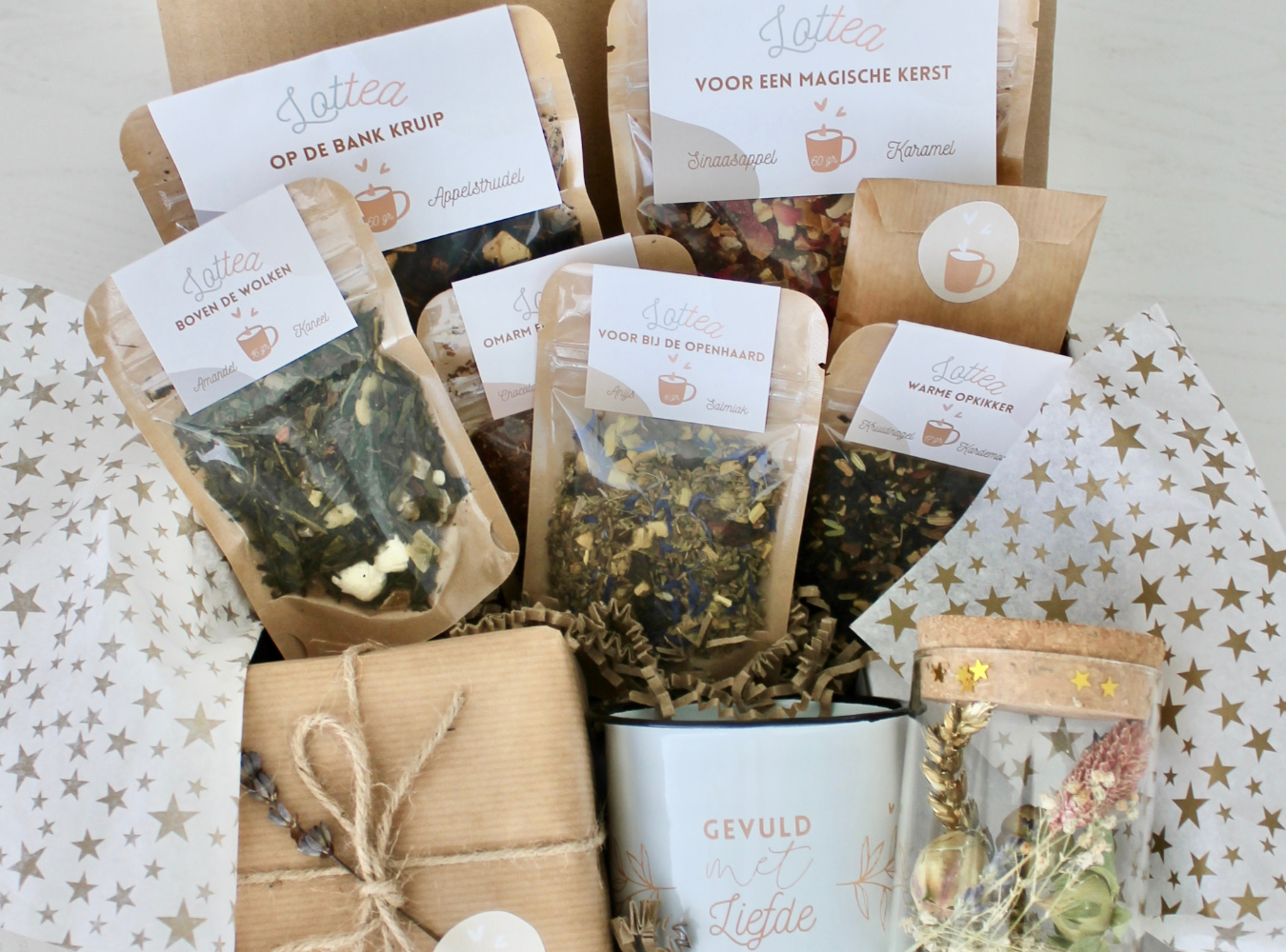 Thee cadeauset - Kerst Thee cadeauset voor een magische kerst van hettheeplankje. Leuk om te geven of cadeau te krijgen.