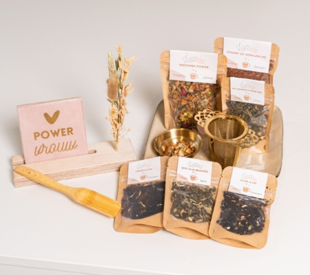 Giftset thee powervrouw met verschillende soorten thee voor moederdag
